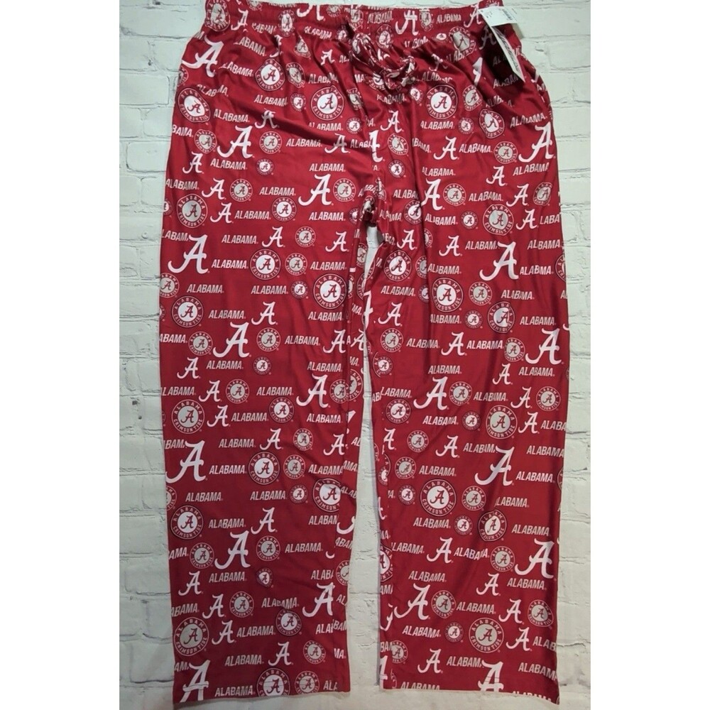 NEW Mens 2XL Sideline Apparel NCAA Alabama Crimson Tide Lounge Pants Pajama Pant
